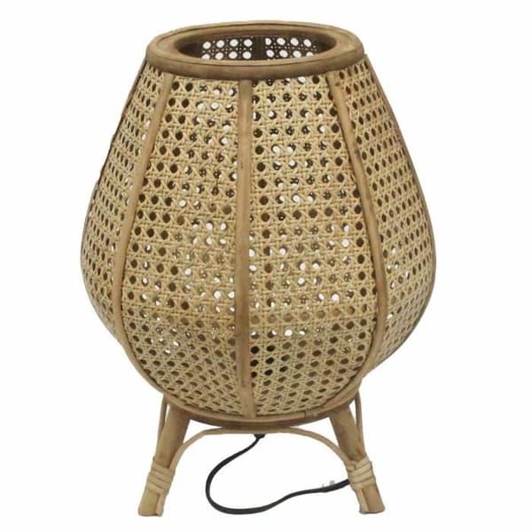 stadslampa i rottingstil, bordslampa Självtorkning