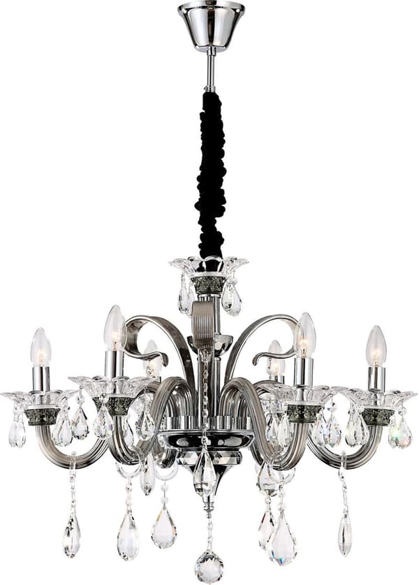 GLITTERLAMPE (02) FI 70 X 52 CM SØLV