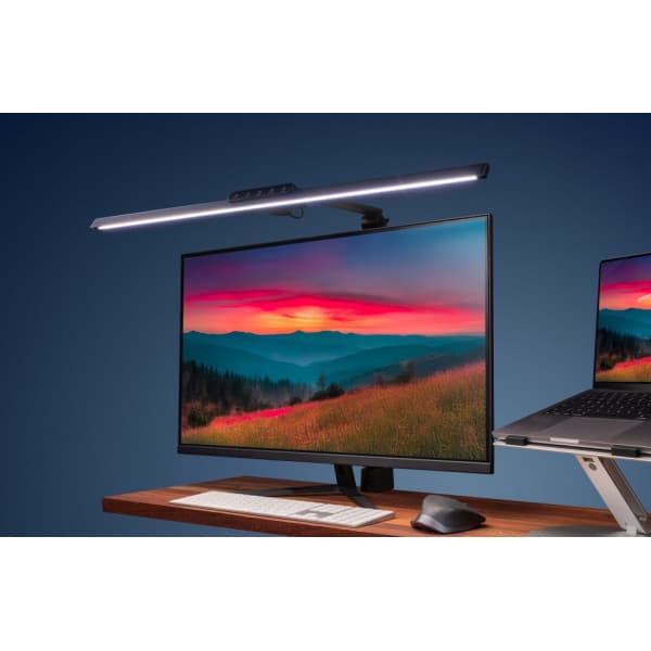 Fuj:tech LED Light Bar -työvalaisin näytön yläpuolelle