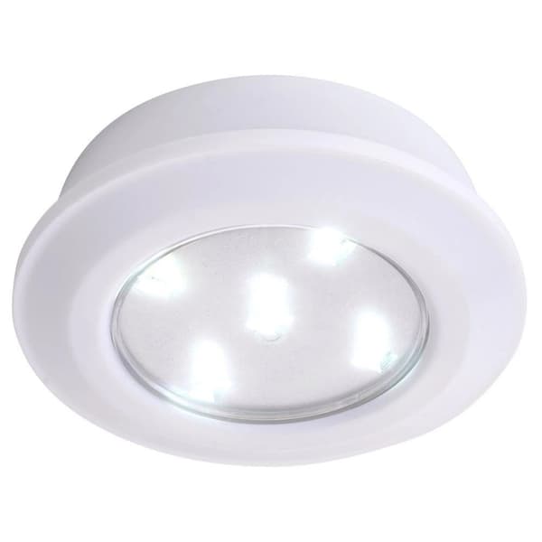 LED natlampe med selvklæbende tape fjernbetjening 9,5 cm 3 stk.