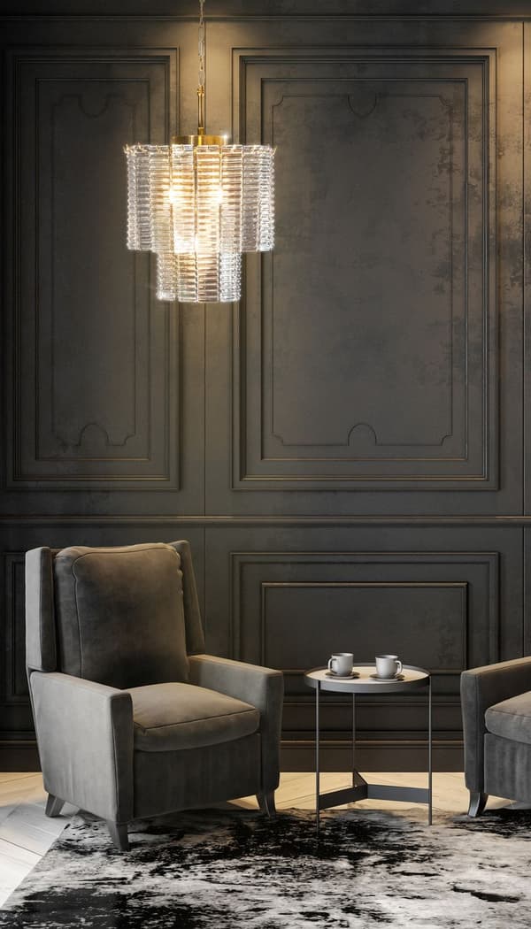 LAMPA DAHLIA (02) FI 32 X 40 CM GULD