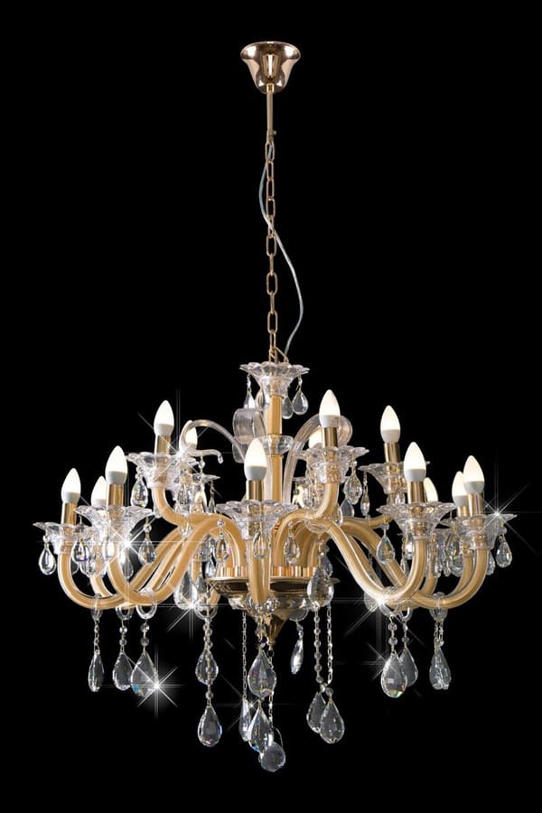 GLITTERLAMPE (2) 95 X 70 CM GULD