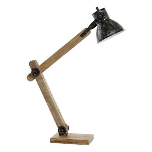vintage bordslampa i trä i metall (17 x 50 x 80 cm) Självtorkning