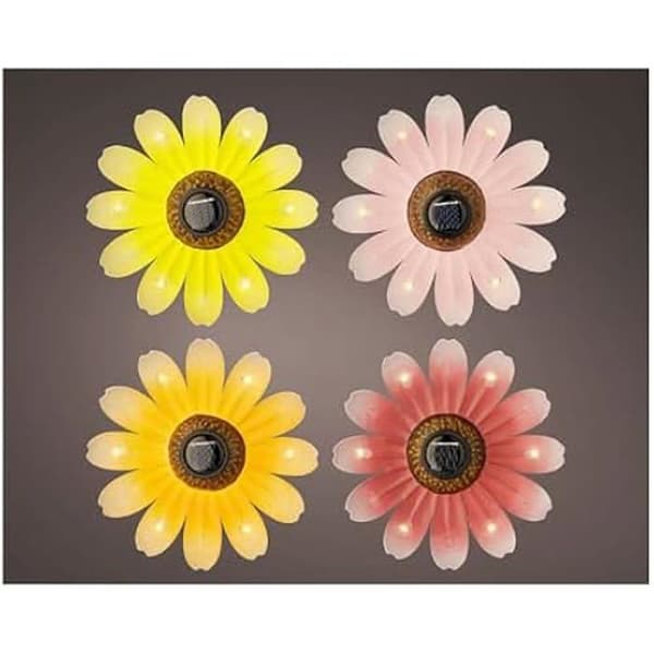Solblomma - LUMINEO - Ø14 x 4 cm - Integrerad LED - Solenergi - Diverse färger