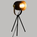 Miniatyrbild 4 av 4: "Bil" stativlampa - svart - trä och guld - metall H45 cm - Svart - Atmosphera inredningsarkitekt