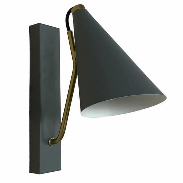 skrivbordslampa i blåguld metall (12 x 25 x 29 cm)