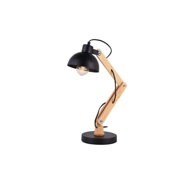 Lampa Flexo Architect EDM Vintage i trä E27 Svart 60W