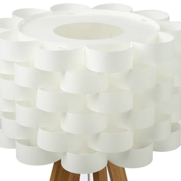 Lampa "Moki" - bambu och vit H55 cm - Vit - Atmosphera inredningsskapare