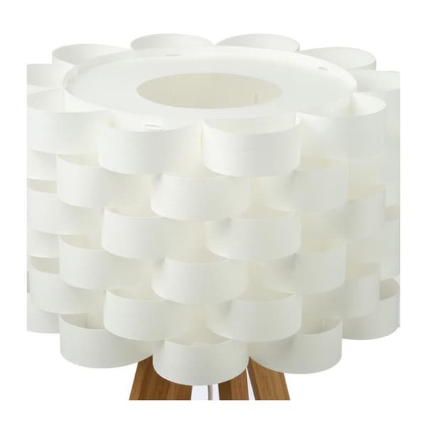 Lampa "Moki" - bambu och vit H55 cm - Vit - Atmosphera inredningsskapare