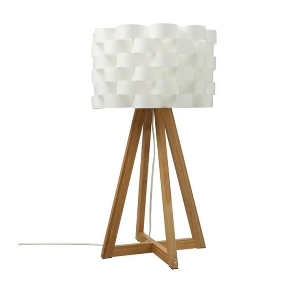 Lampa "Moki" - bambu och vit H55 cm - Vit - Atmosphera inredningsskapare