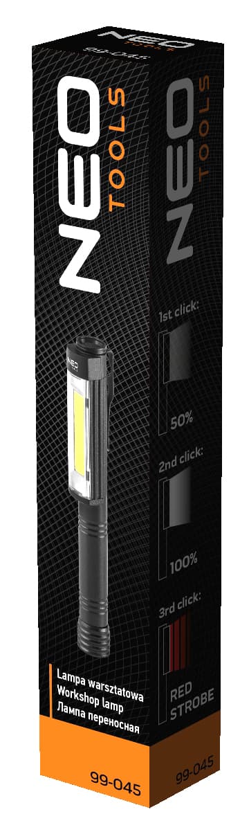 Batteridrevet inspektionslampe 400lm COB