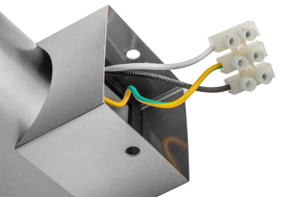 Enkel silver utomhuslampa