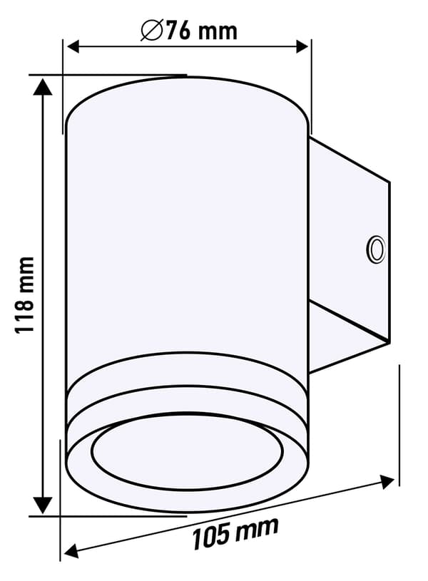Enkel silver utomhuslampa