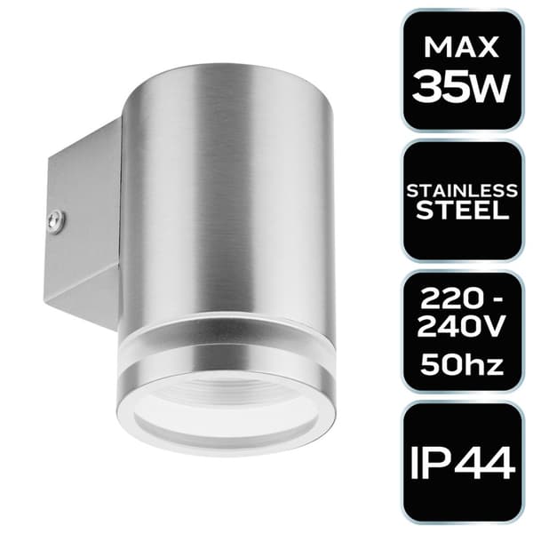 Enkel silver utomhuslampa