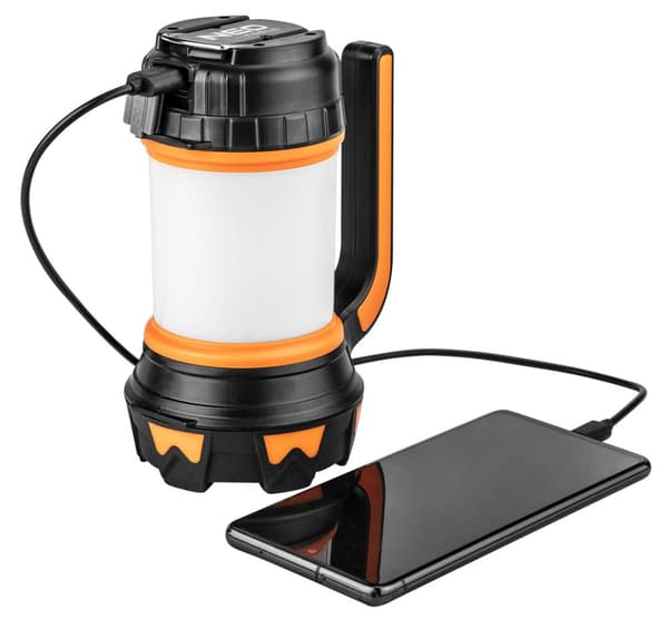 Campinglampe genopladelig 800 lm powerbank 3 i 1 CREE T6 + SMD LED