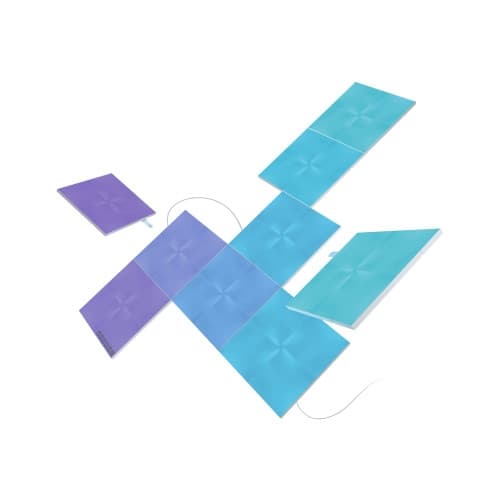 Nanoleaf Canvas Smarter Kit - trådlös belysningsuppsättning - LED x 9 - 1 W - 16 miljoner färger - 1200-6500 K - fyrkantig Vit