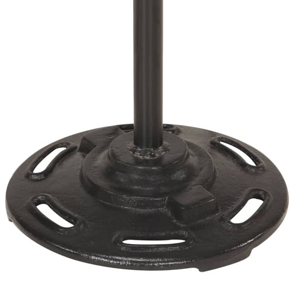 Golvlampa med 2 lampskärmar svart E27 gjutjärn