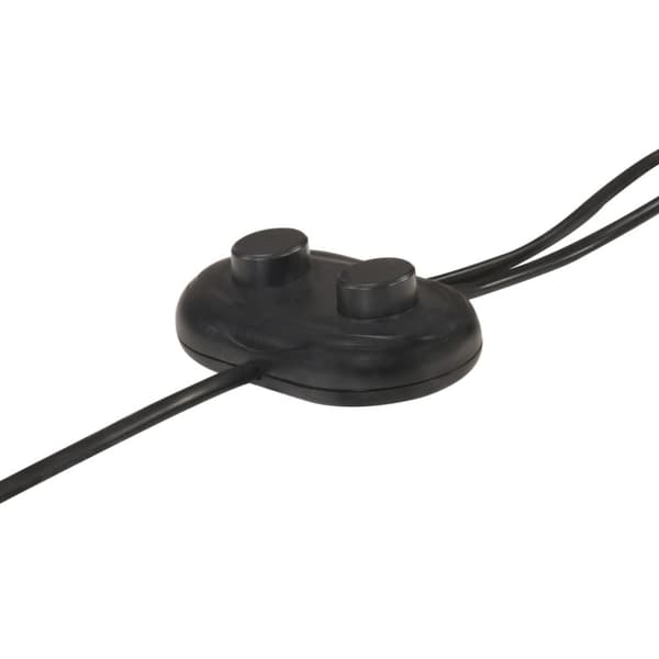 Golvlampa med 2 lampskärmar silver E27 gjutjärn