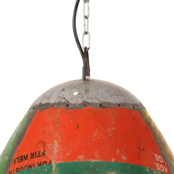 Hänglampa industriell 25 W flerfärgad rund 42 cm E27
