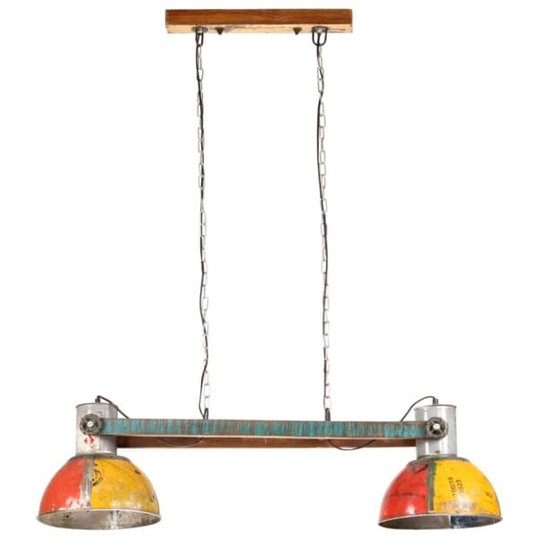 Hänglampa industriell vintage 25 W flerfärgad rund 111 cm E27