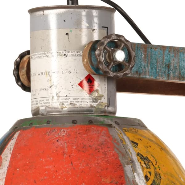Hänglampa industriell vintage 25 W flerfärgad rund 111 cm E27