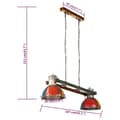 Miniatyrbild 10 av 10: Hänglampa industriell vintage 25 W flerfärgad rund 111 cm E27