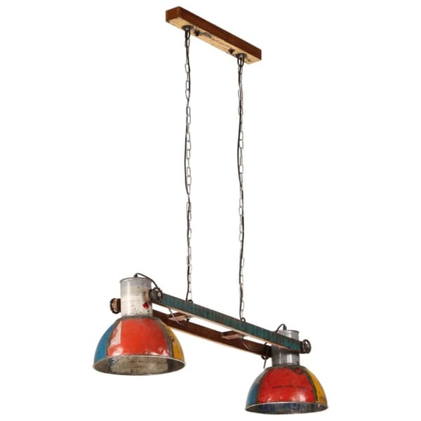 Hänglampa industriell vintage 25 W flerfärgad rund 111 cm E27