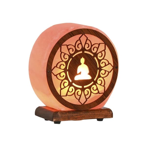 Bordlampe Home ESPRIT Brun Pink Salt Mangotræ 15 W 220 V 16 x 7 x 18 cm