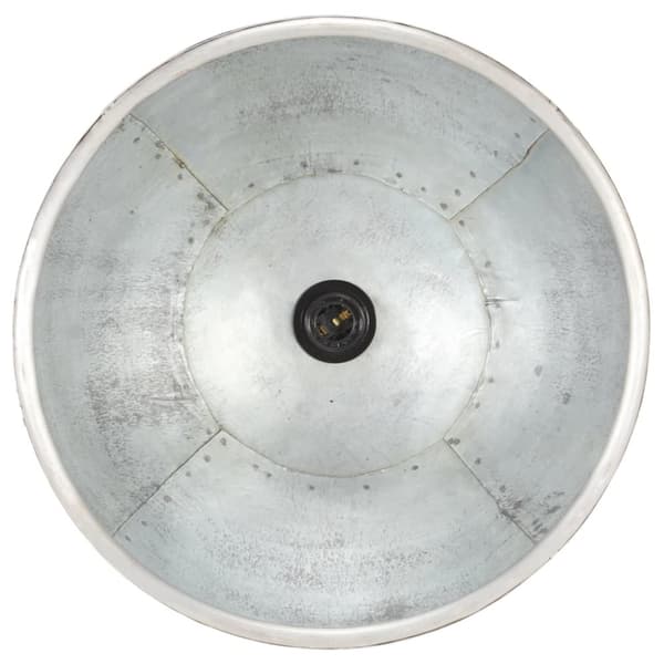 Hänglampa industriell vintage 25 W silver rund 40 cm E27