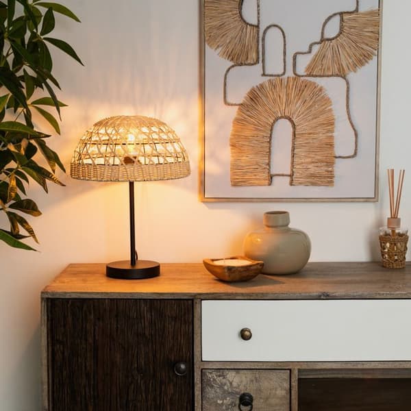 Lampe "Rory" i metall H41,5cm - Beige - Atmosphera inredningsdesigner