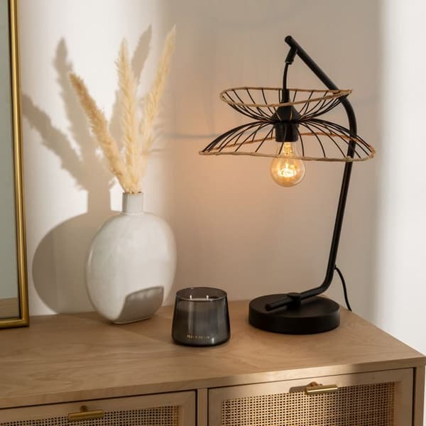 Bordslampa "Alara" - metall och silikon - svart - H50 cm - Svart - Atmosphera inredningsdesigners