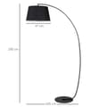 Miniatyrbild 3 av 7: Rootz Arc Floor Lamp - Modern Arc Lamp - Böjd golvbelysning - Mjuk ljus atmosfär - Ø 47 x 105i x 190h cm