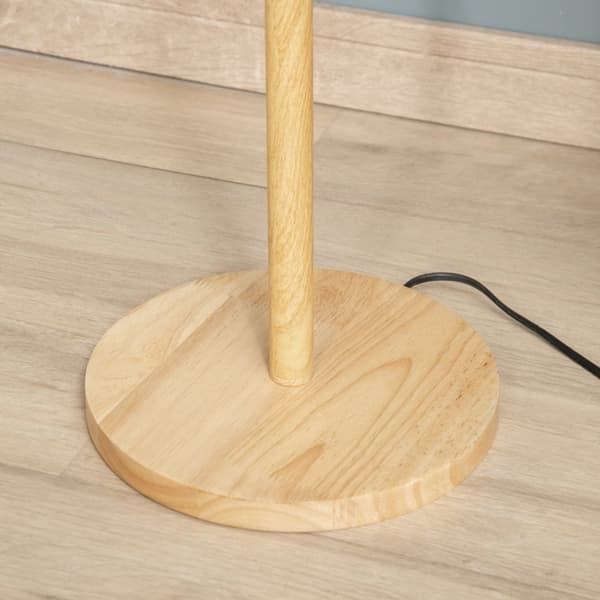 Rootz golvlampa med cirkulär lampskärm - stående ljus - justerbar belysning - brun - 38 cm x 160 cm