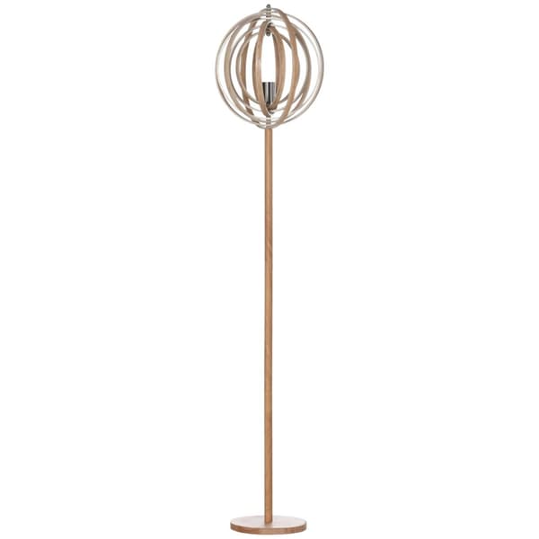 Rootz golvlampa med cirkulär lampskärm - stående ljus - justerbar belysning - brun - 38 cm x 160 cm
