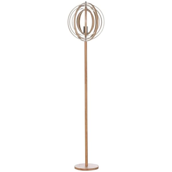 Rootz golvlampa med cirkulär lampskärm - stående ljus - justerbar belysning - brun - 38 cm x 160 cm