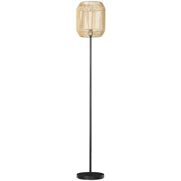 Rootz golvlampa - vardagsrumsljus - belysning - handvävd design - brun - Ø 26 x 164H cm