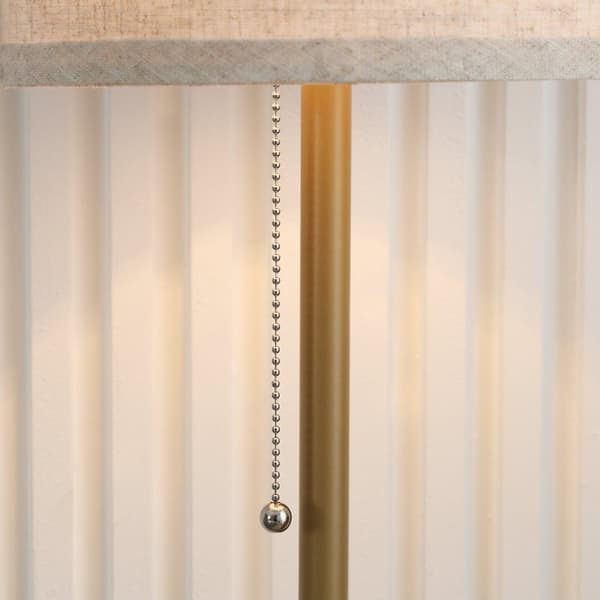 Rootz Floor Lamp - Stue Lamp - Elegant stålbelysning - Hyggelig atmosfære - 25,5 cm x 25,5 cm x 157 cm - Guld + hvid
