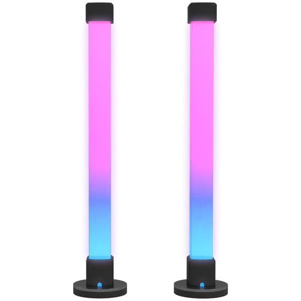Rootz LED -bordlamper Set - Ambient Light - Smart Lamps - Music Sync - 6L X 6W X 32,5h cm - Forbedre din værelse atmosfære