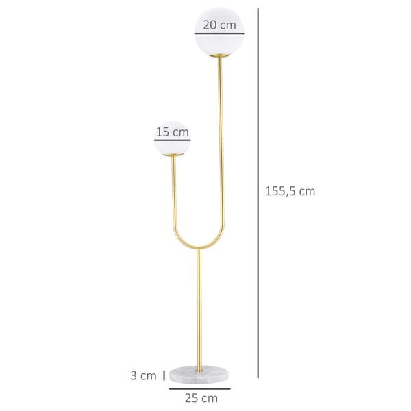 Rootz Metal -lattiavalaisin - kultainen lattiavalaisin - tyylikäs valaistus - lisää eleganssia - 33 x 25 x 155,5 cm