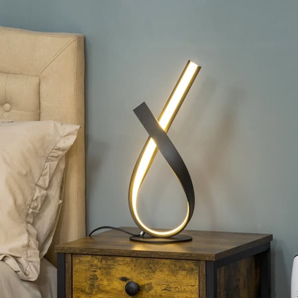 Rootz Modern Table Lamp - Design Spiral Lamp - LED Desk lys - Romantisk atmosfære - 21L x 15W x 43H cm
