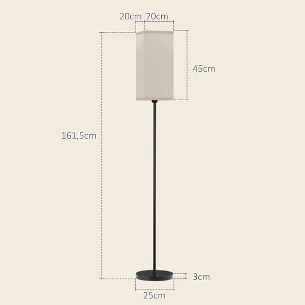 Rootz Modern Floor Lamp - Belysningsarmatur - Belysningsstativ - Fodafbryderens bekvemmelighed - 25ø x 161,5h cm