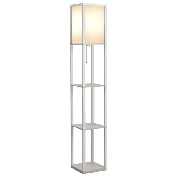 Rootz Shelf golvlampa - förvaringslampa - Belysning fixtur - Hållbar MDF - 26W x 26d x 160h cm