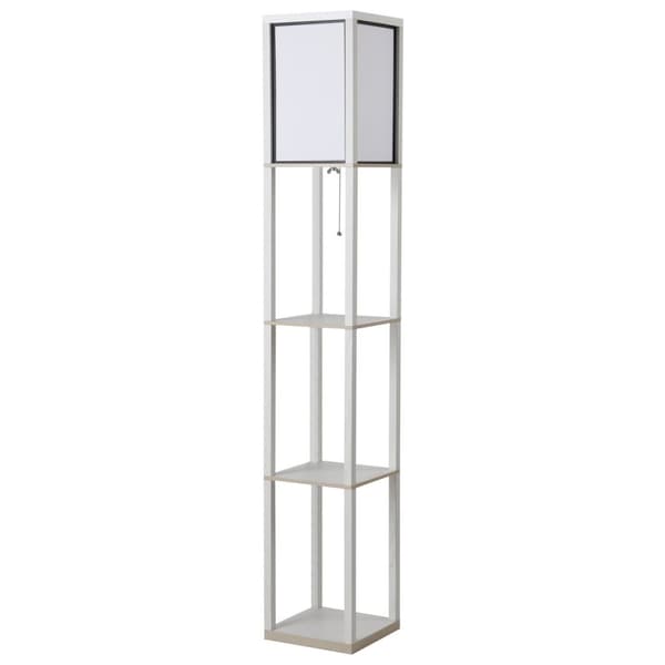 Rootz Shelf golvlampa - förvaringslampa - Belysning fixtur - Hållbar MDF - 26W x 26d x 160h cm