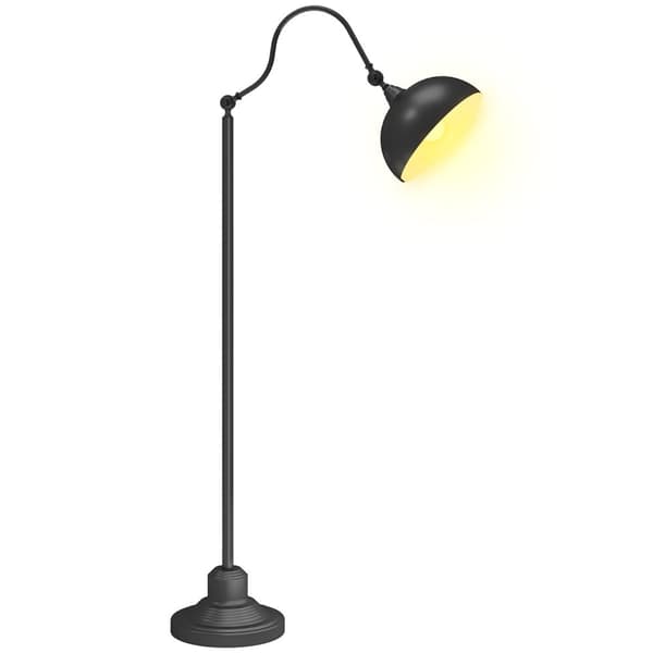 Rootz vintage justerbar golvlampa - metalllampa - svart ljusarmatur - mjuk belysning - 42 x 25,5 x 152 cm