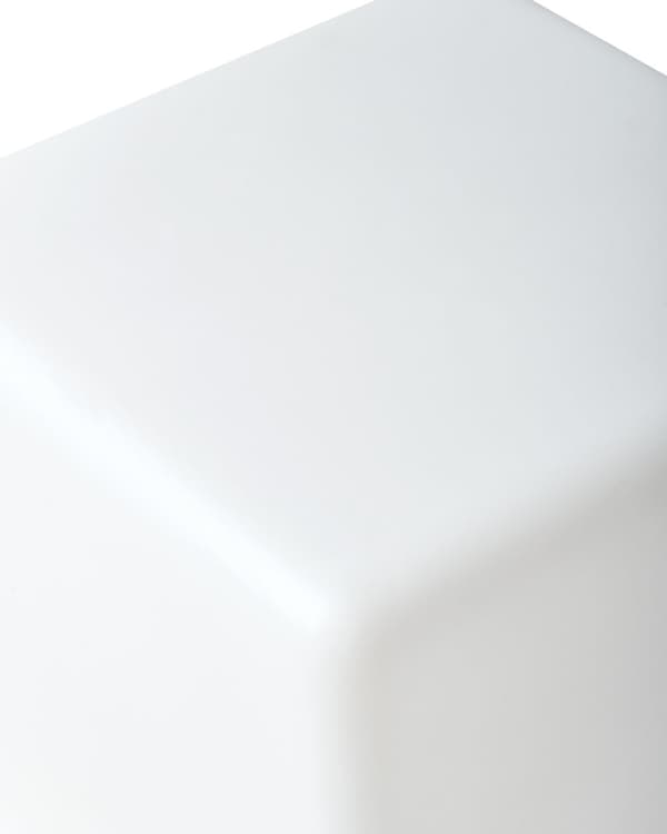 Gulvlampe Hvid Plast 39 x 39 cm Kubisk Udendørs Belysning Terning LED Stander Lyskube Fjernbetjening Glow Havelys RGB Udelys med Batteri