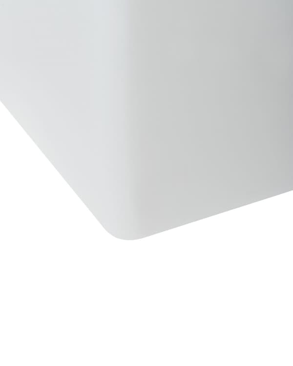 Gulvlampe Hvid Plast H 78 cm Rektangulær Udendørs Belysning LED Stander Lampe med Fjernbetjening Glow Havelys RGB Udelys med Batteri