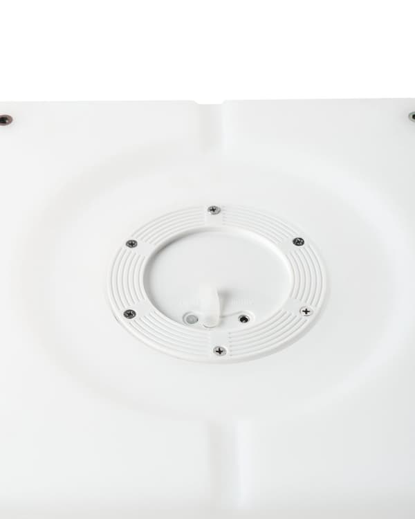 Gulvlampe Hvid Plast H 78 cm Rektangulær Udendørs Belysning LED Stander Lampe med Fjernbetjening Glow Havelys RGB Udelys med Batteri