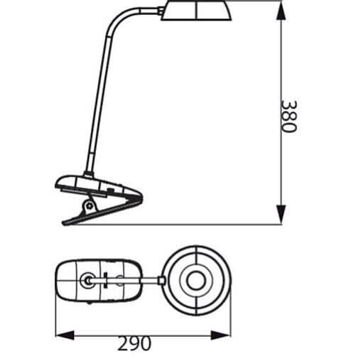 Philips, läslampa med clip-on, vit