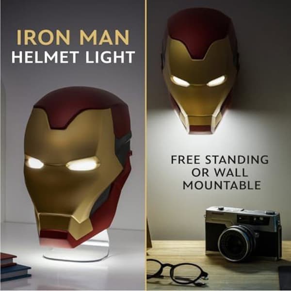 Iron Man Lamp Paladone Light Mask - Höjd 22 cm - USB - Marvel licensierad produkt