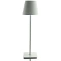 Miniatyrbild 1 av 2: LED-bordslampa - KAEMINGK - 894378 - Metall och plast - USB-uppladdningsbar - Vit